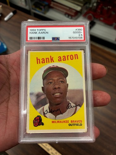 1959 TOPPS #380 HANK AARON PSA 2.5