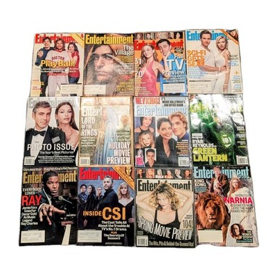 Huge Entertainment Weekly Lot (59) 1999-2010 - Clooney, Jolie, Pitt, Pfeiffer