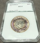 1924 Huguenot Ms Commemorative Half Dollar 50c PCI Purple Toner Toned