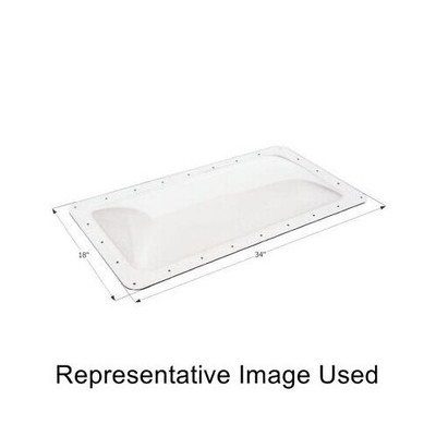 Icon 01848 RV Trailer Rectangular Outer Skylight 18'' x 34'' - Clear NEW