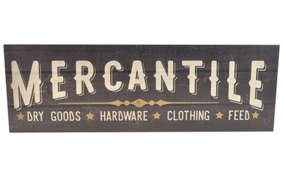 Mercantile Wood Rustic Style Wall Décor Sign