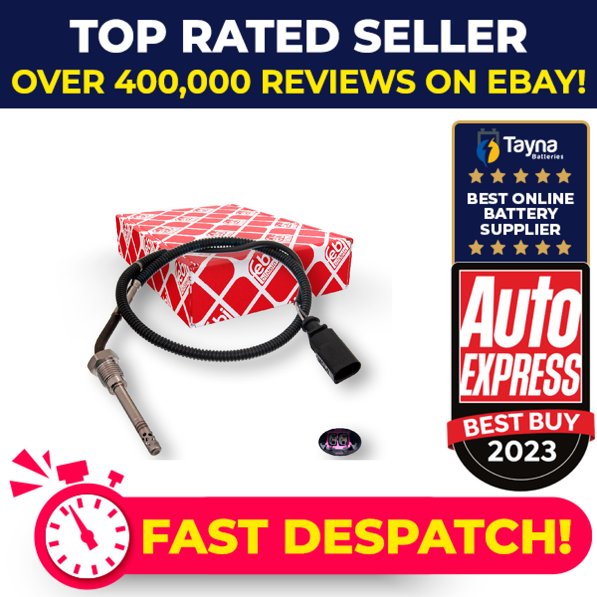 Exhaust Temperature Sensor fits AUDI A4 B7 2.7D 05 to 09 059906088H 59906088H