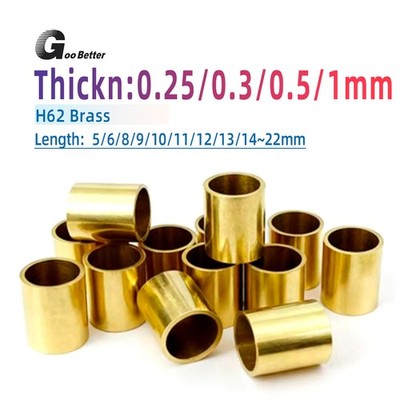 Brass Round Tube DIY Tube Diameter Wall Thickn 0.25/0.3/0.5/1mm Spacers Standoff