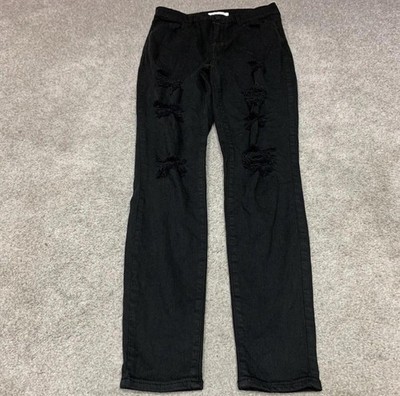 PacSun High Rise Jegging Jeans Women s Black Distressed Pockets Size 26