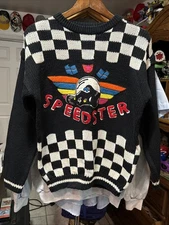Vtg GITANO “Speedster” Knitted Sweater A’Milano Alike Size M
