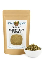 Organic Bilberry Leaf Ultra Fine Powder ~ Harvested This Year ~ Antioxidant USA