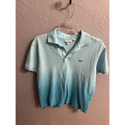Lacoste Teal Blue Polo Shirt Boy's Size 16 Short Sleeve