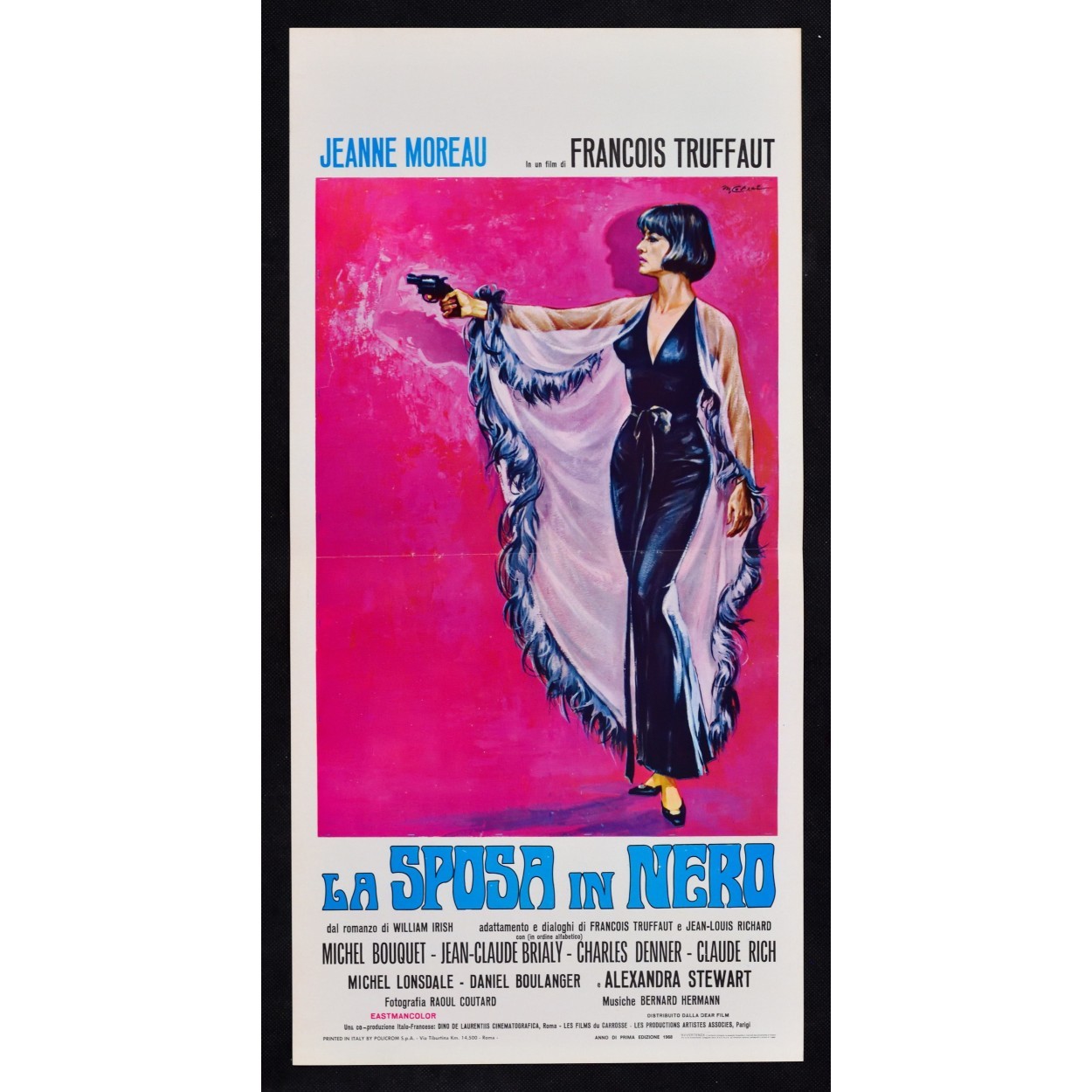 Locandina originale film La sposa in nero (1968) - Regia di François Truffaut