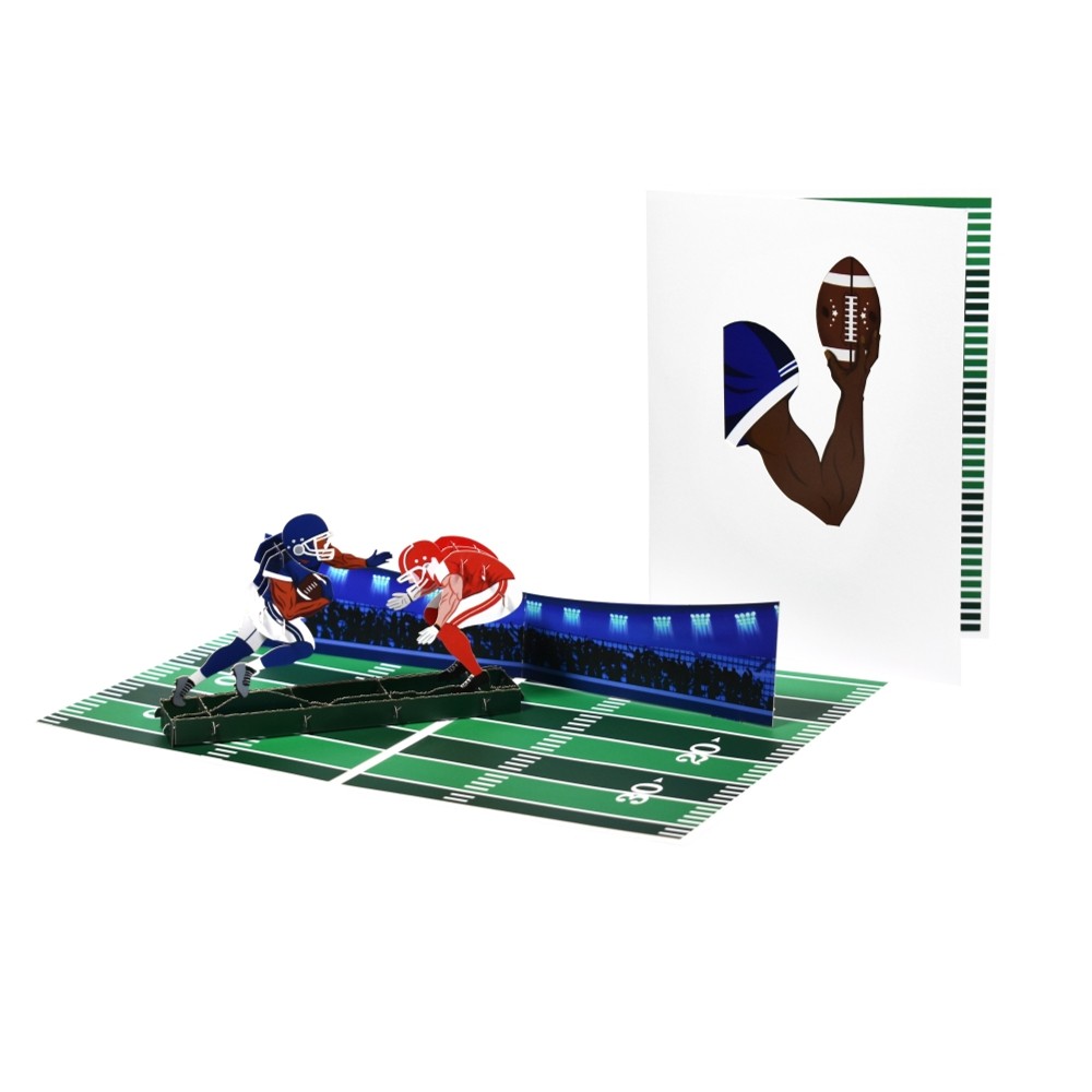  - Football Players 3D Pop-Up Greeting Card - Image 2