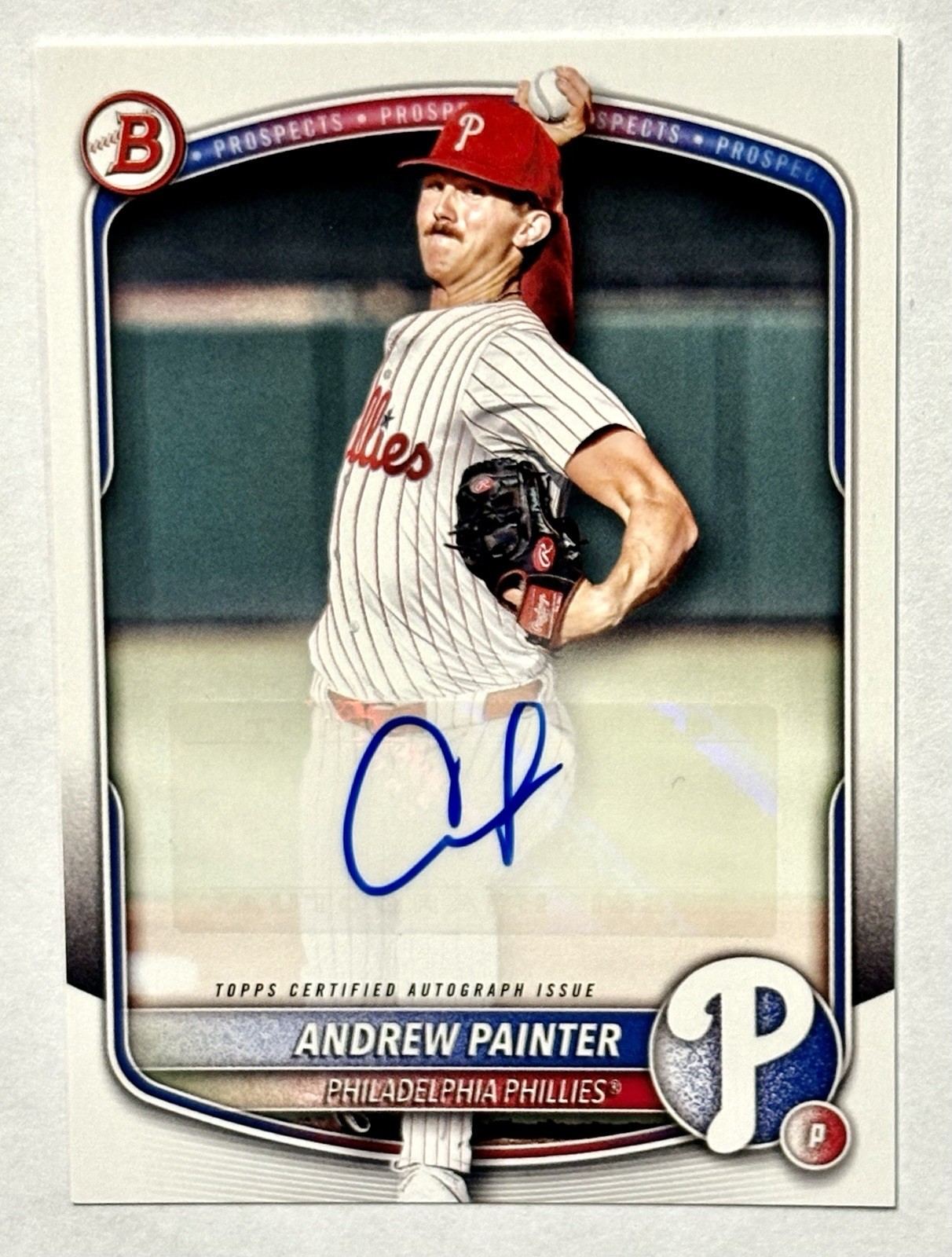 Andrew Painter 2025 Bowman Paper Prospect Retail AUTO #BPA-AP PHILLIES