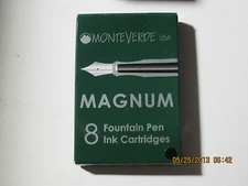 8 Monteverde Long Fountain Pen Ink Cartridges- Burgandy Red- Smooth Ink Flow