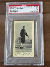 1916 M101-4 Sporting News #116 HOF John J. McGraw- PSA 5