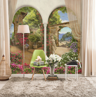 3D Arch Garden 3387 Wallpaper Mural Wall Print Wall Wallpaper Murals US Coco