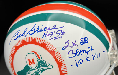 Bob Griese SIGNED Miami Dolphins F/S Helmet HOF 90 2 x SB Champ