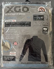 Men's XGO Phase4 Long Sleeve 1/4 Zip Fleece Lined Shirt Size Medium Cold Weather