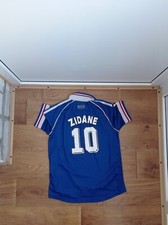 FRANCE ZINEDINE ZIDANE JERSEY 1998 WORLD CUP SIZE XS S BLOCK CORE