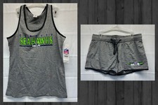 Pigiama donna NFL Seattle Seahawks set canotta e pantaloncini pigiama scegli la tua taglia
