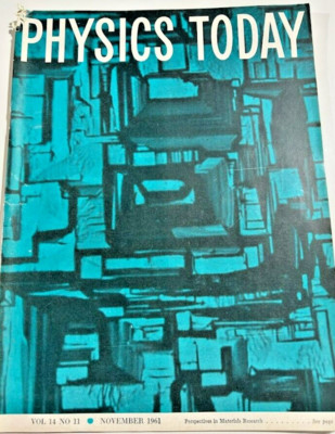 Physics Today November 1961 Quantum Chemistry Solid State Materials Research