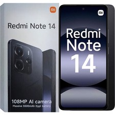 Xiaomi Redmi Note 14 4G Midnight Black 256GB  8GB Dual-SIM Unlocked GSM NEW