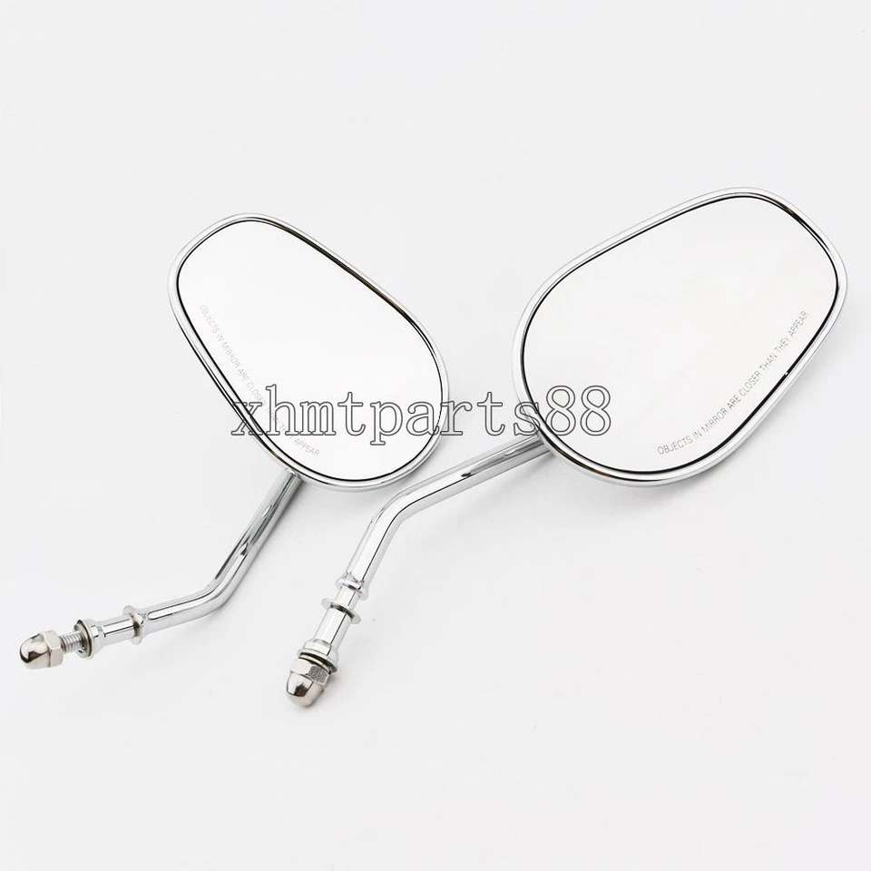 Chrome Motorcycle Rearview Mirrors For Harley Davidson Super Glide Road King Foto 4 de 4