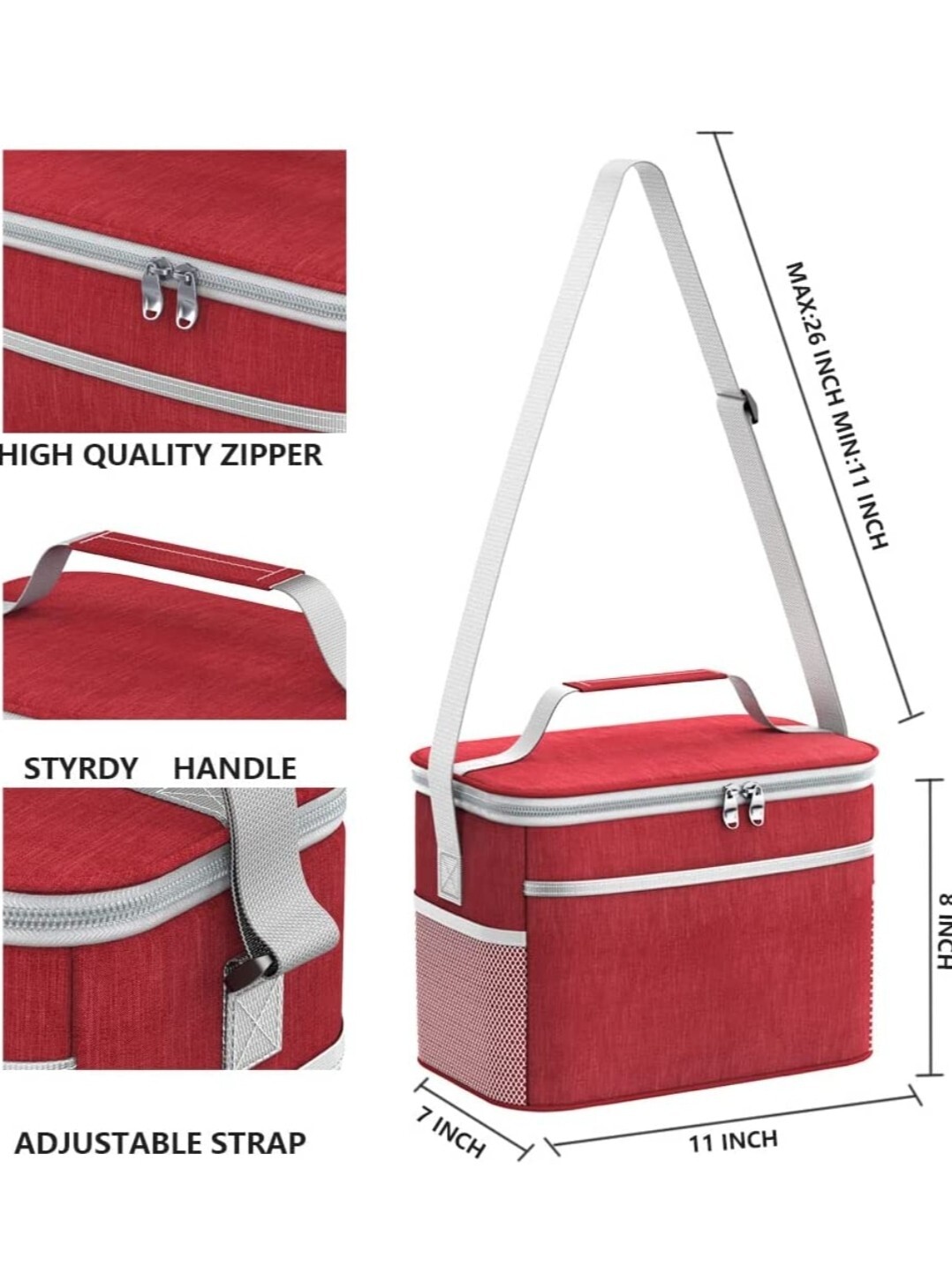 Insulated Lunch Bag Adult Lunch Box for Work School Men Women Kids