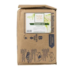 Narvon 5 Gallon Bag in Box Ginger Ale Beverage / Soda Syrup
