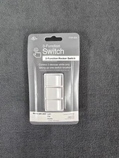 3-Function Rocker Combination Switch in White (120-Volt, 15 AMP)