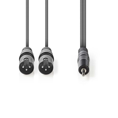 XLR Audiokabel 3-Pol-Stecker 3,5mm Klinke 1,5m Adapter Studio Mischpult Kabel