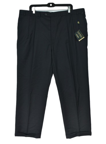 men's wool blend classic-fit ultraflex stretch dress pants Lauren Ralph Lauren Mens Classic fit Dress Pants 38 / 30 Grey Solid