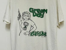 Remake 90’s Green Day Band “ Kerplunk! Album Band T-Shirt, white shirt TE8158