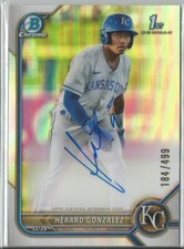 Herard Gonzalez 2022 Bowman Chrome Prospect 1st Bowman Auto Refractor 184/499