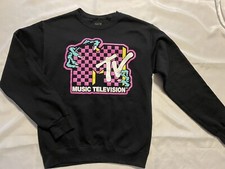Mtv Sweatshirt Black Music Television Size Small