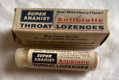 Vintage 1950s Super Anahist Throat Lozenges - Unopened & Unused