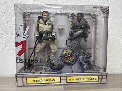 2010 Ghostbusters 2 II 12  Mattel 2 Pack Peter Venkman Winston Zeddemore NEW JD