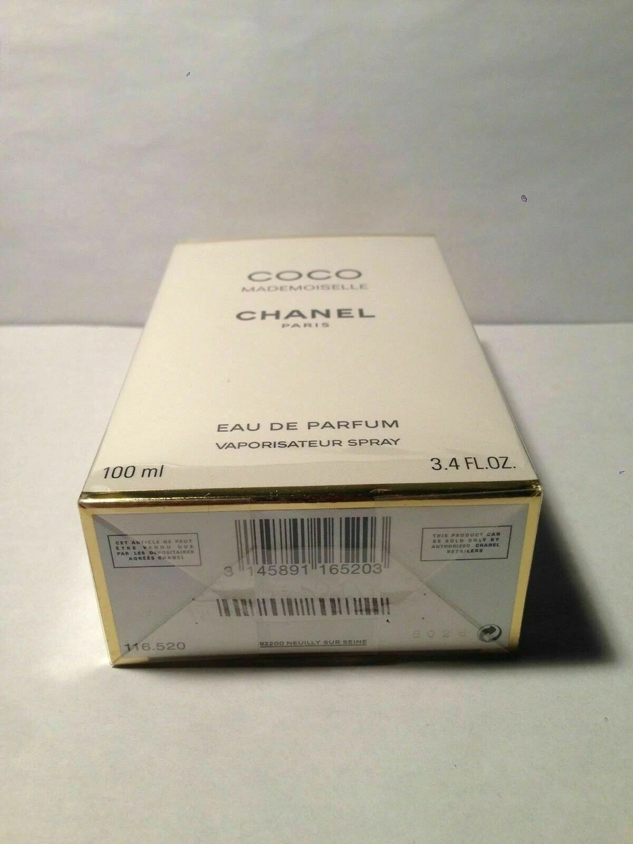 Coco Chanel Mademoiselle Eau De Parfum Vaporisateur spray 100ml/3.4oz SEALED