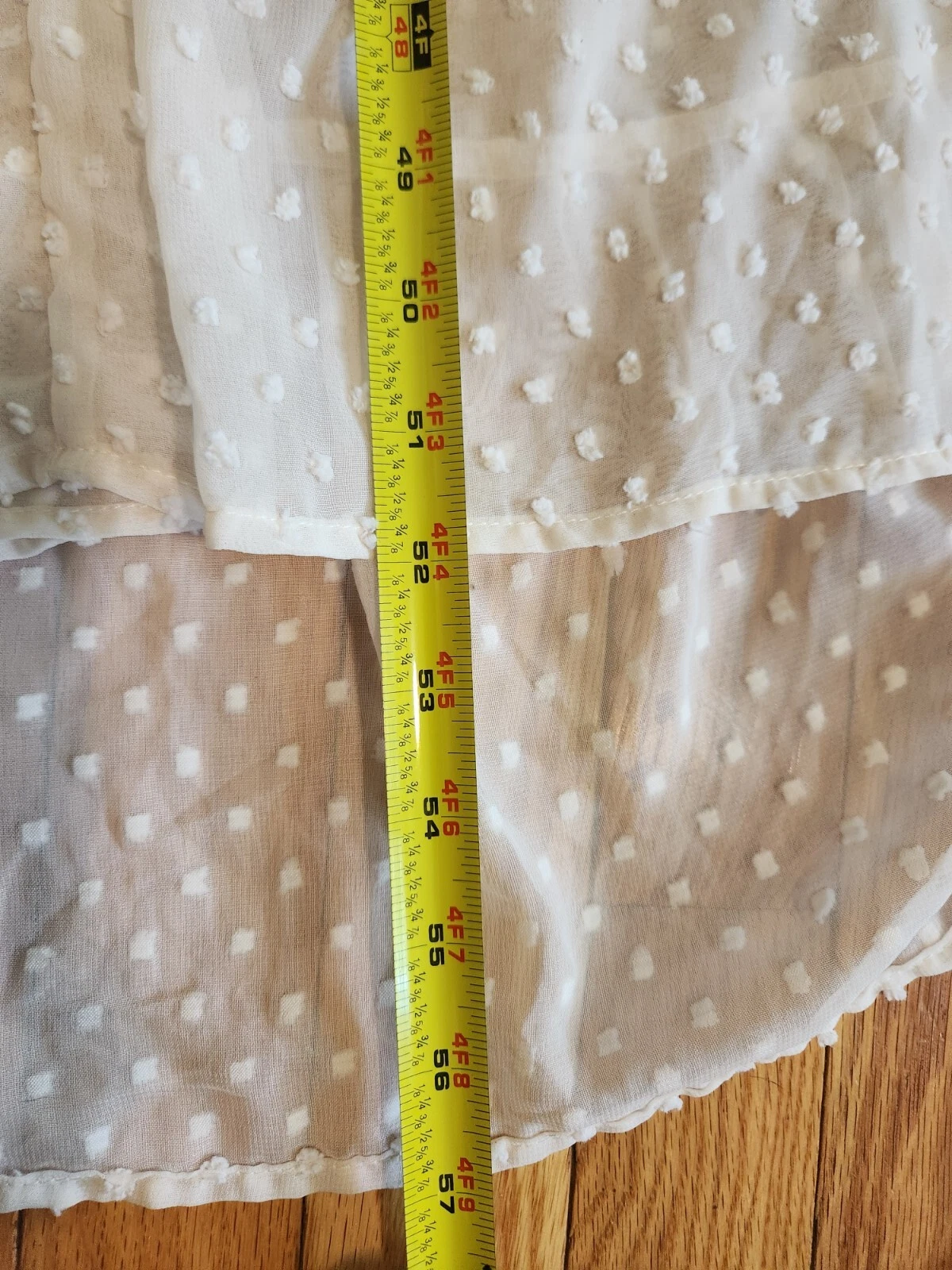 OFF WHITE Gonna Maxi Abito Altar'd State Avorio Off Bianco Strato Cravatta Schiena Aperta Foderata Nuova Senza Etichette