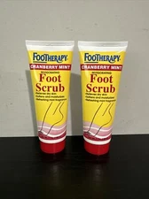 [ Lot of 2 ] Footherapy Invigorating Foot Scrub Cranberry Mint 7 Oz Each
