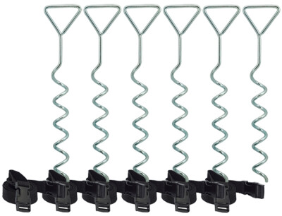 Best Sporting 57186 Erdanker für Trampoline 6 Stück + 6 Riemen