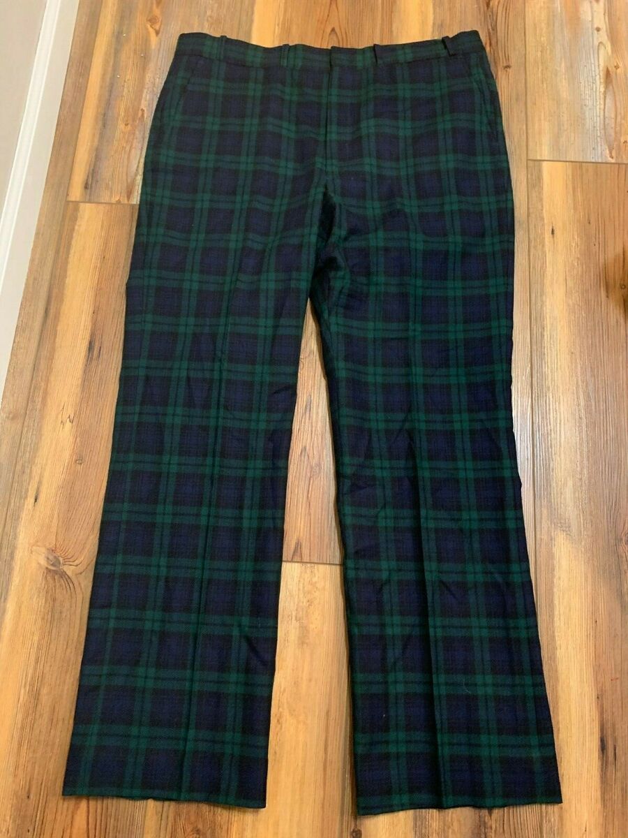 vintage Jaymar 100% Wool green/blue Plaid Pants Slacks (size vintage Jaymar 100% Wool green/blue Plaid Pants Slacks (size