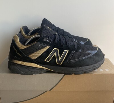 NEW BALANCE 990 V5 GC990BHM Black/Gold Sneakers- SZ Y- W