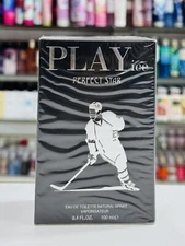 PLAY ICE BY PERFECT STAR HOCKEY COLOGNE BLACK EDT SPRAY 3.4 OZ NEW SEALED (C17)