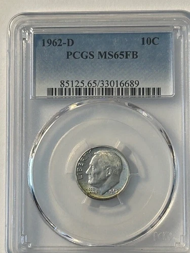 1962-D Roosevelt Dime MS65 Full Bands