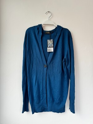 Biarritz Strickjacke 1961 Damen M blau Kaschmir Seide NEU mit Etikett