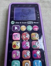 LeapFrog Chat and Count Emoji Phone Purple used good condition Tested Leap frog