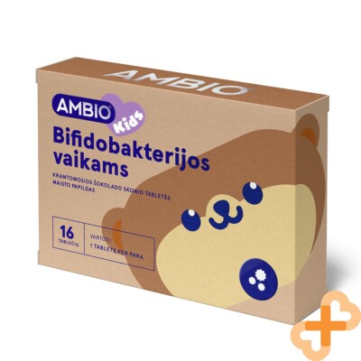 AMBIO Lacto Bifidobakterien für Kinder 16 Tabs Essbar Ergänzung Schokolade Aroma
