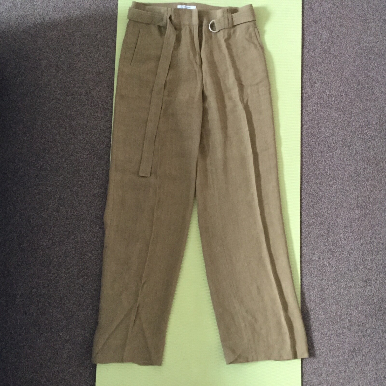 Pantalone sartoriale oliva Gérard Darel gamba larga EU40 Jacquemus Bottega Celine Fila