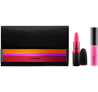 MAC Enchanted Eve Viva Glamorous Shimmer Lipglass Lippenstift Duo & Kosmetiktasche Set 