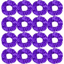 16 Pcs Satin Purple Scrunchies Bridesmaid Proposal Gifts Hair Ties Scrunchies...