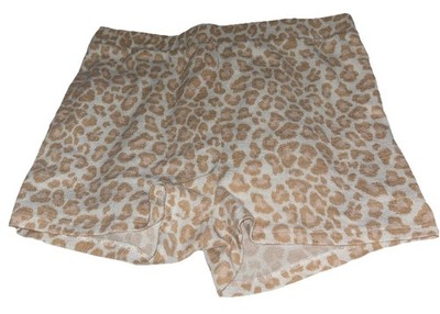 Colsie Large Animal Print Beige & White Pull On Sleep Shorts