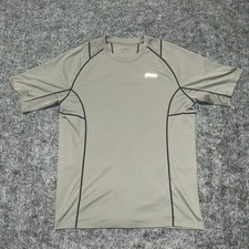 ASICS Gray Performance Athletic T-Shirt Men  s Size Large Short Sleeve
